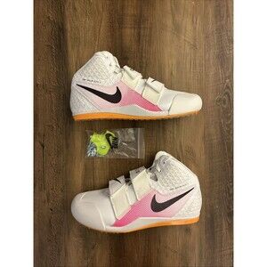 Nike Men's Size 10.5 Zoom Javelin Elite 3 Track Spikes White Pink Orange New